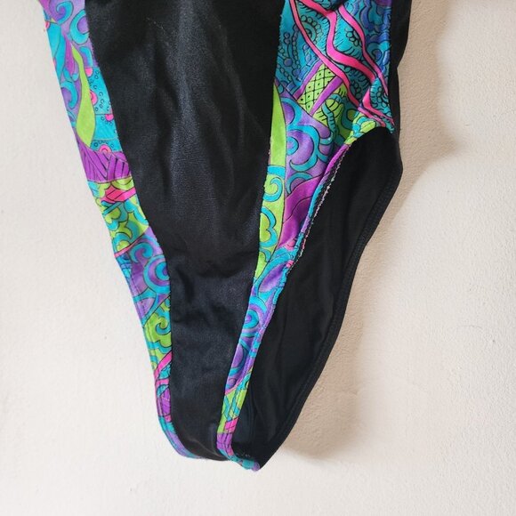 Womens Vintage Catalina Swimsuit 12 One Piece Cheeky High Rise Open Back - Picture 3 of 7